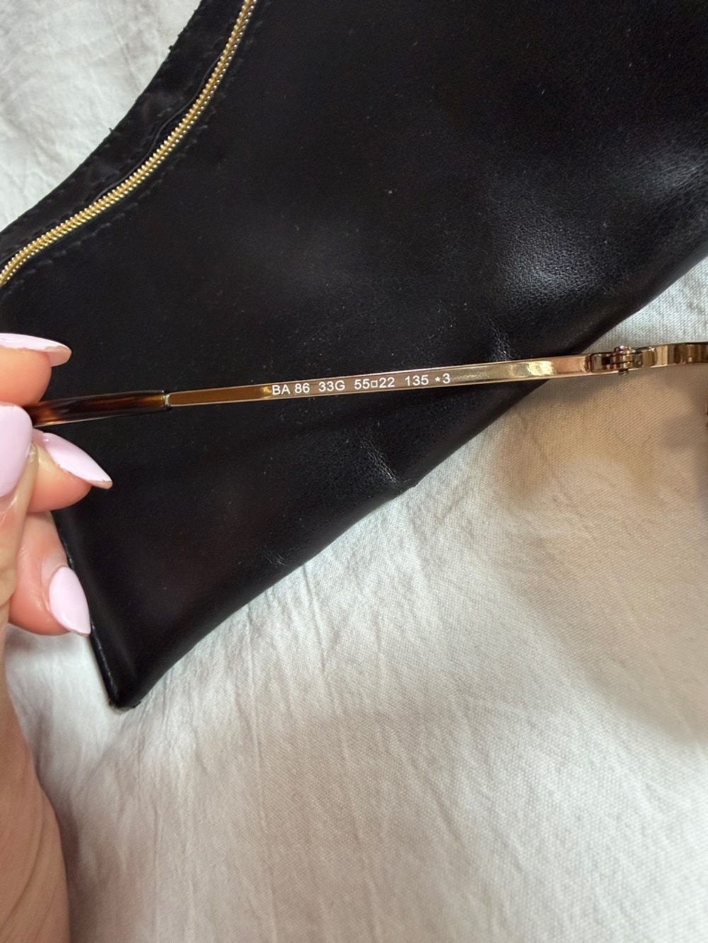 Balenciaga Black Leather Zip Pouch with Gold Hardware - Picture 4 of 5